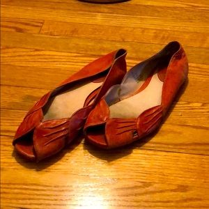 Frye leather flats size 8